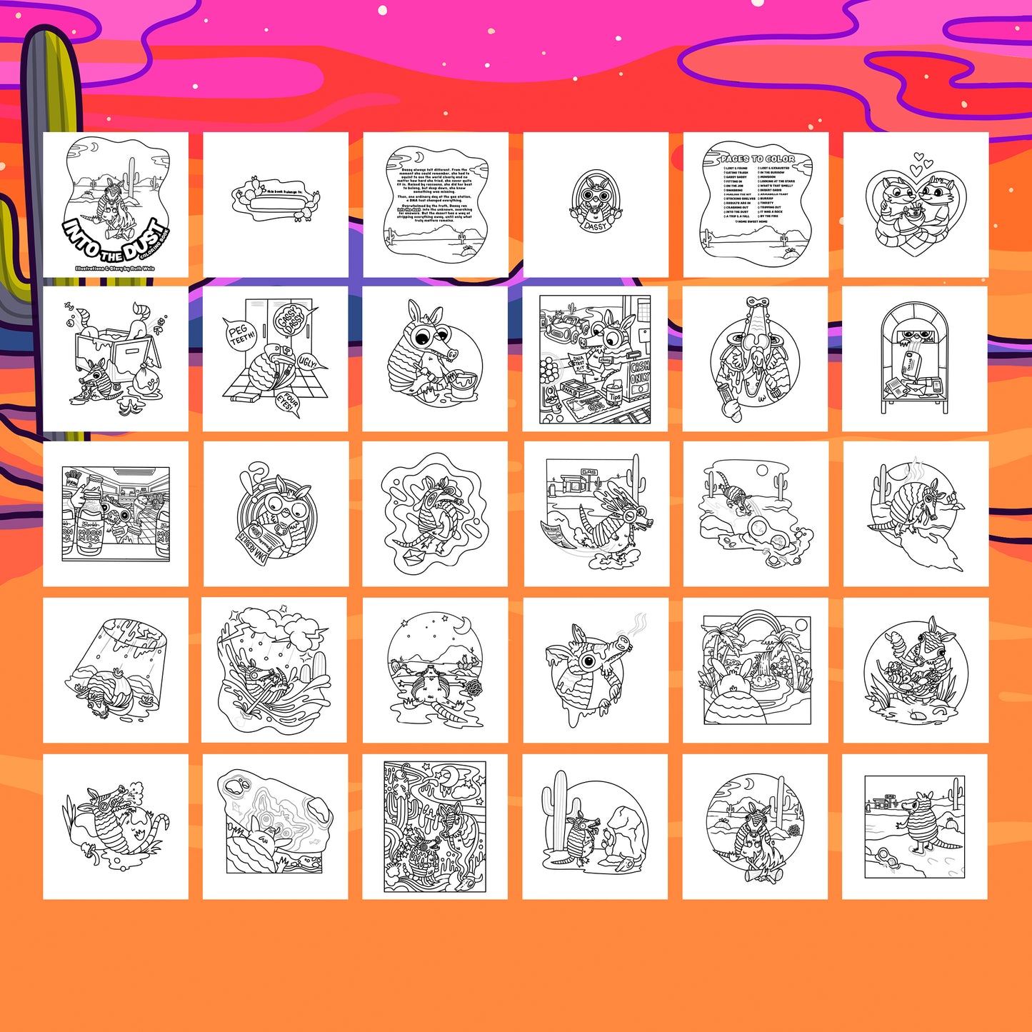 Into the Dust Printable Pages