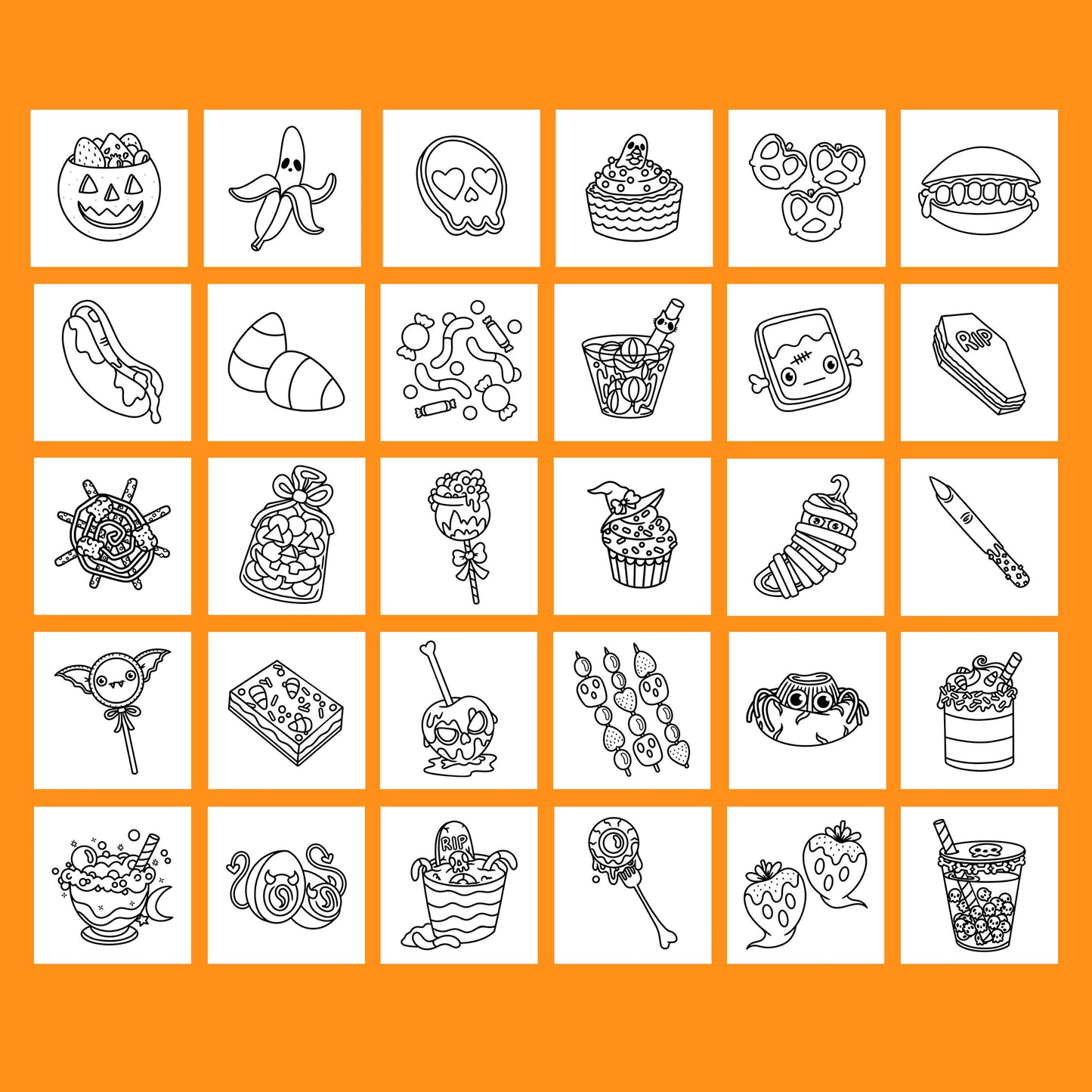 Spooky Snacks Printable Pages