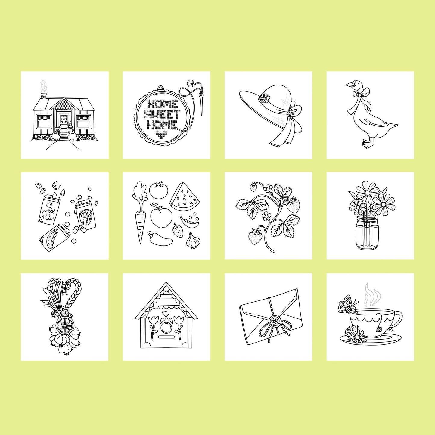 Cozy Cottage Printable Pages