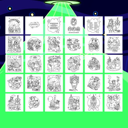 Over the Moon Printable Pages