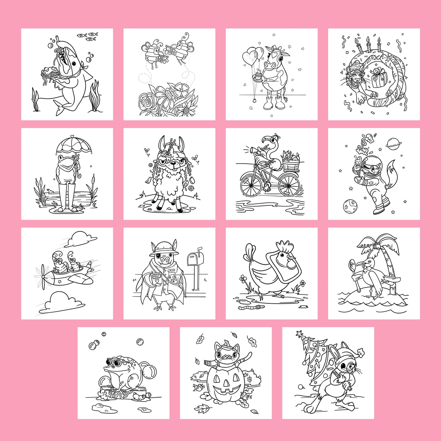 Cute Animals Printable Pages