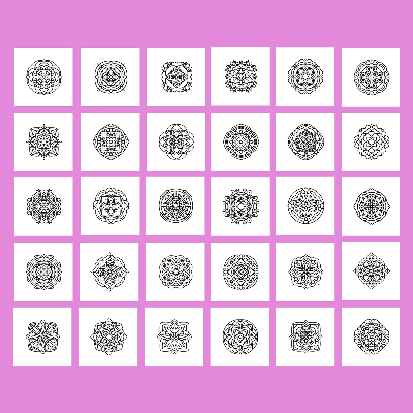 Mini Mandalas Printable Pages