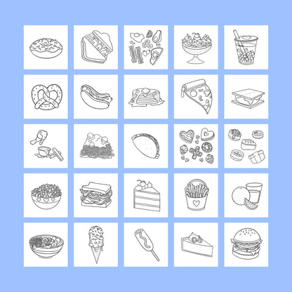 Yummy Food Printable Pages