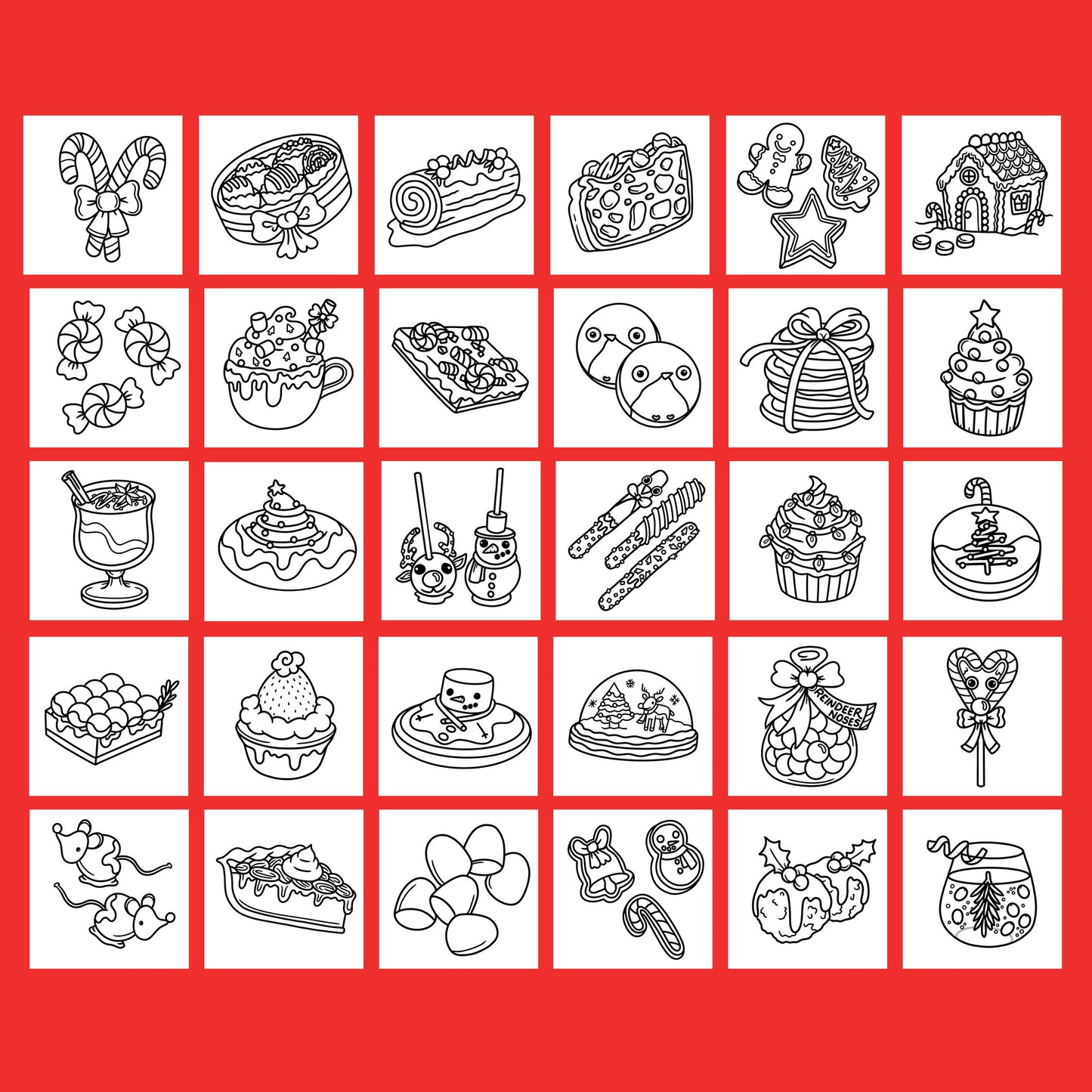 Holiday Sweets Printable Pages