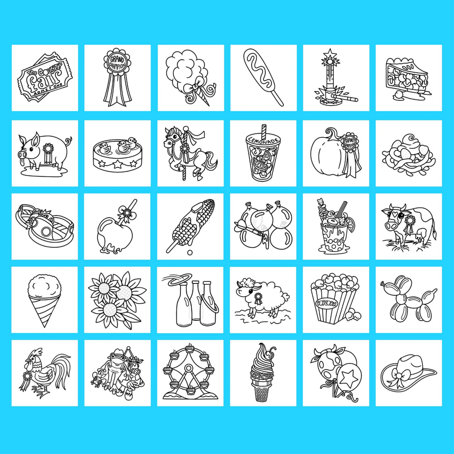 Fun At The Fair Printable Pages